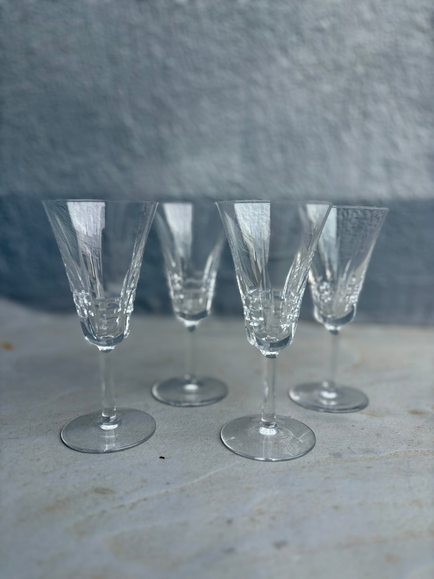 Cristal - 4 verres à liqueur