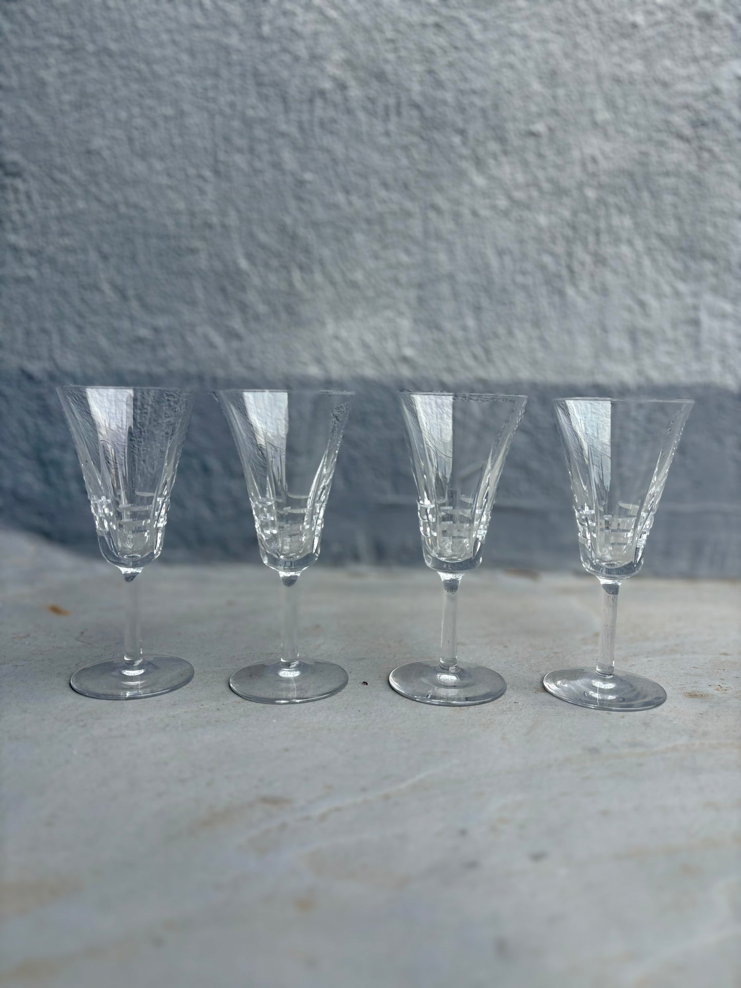 Cristal - 4 verres à liqueur